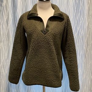 Abercrombie & Fitch Half-Zip Sherpa Sweatshirt